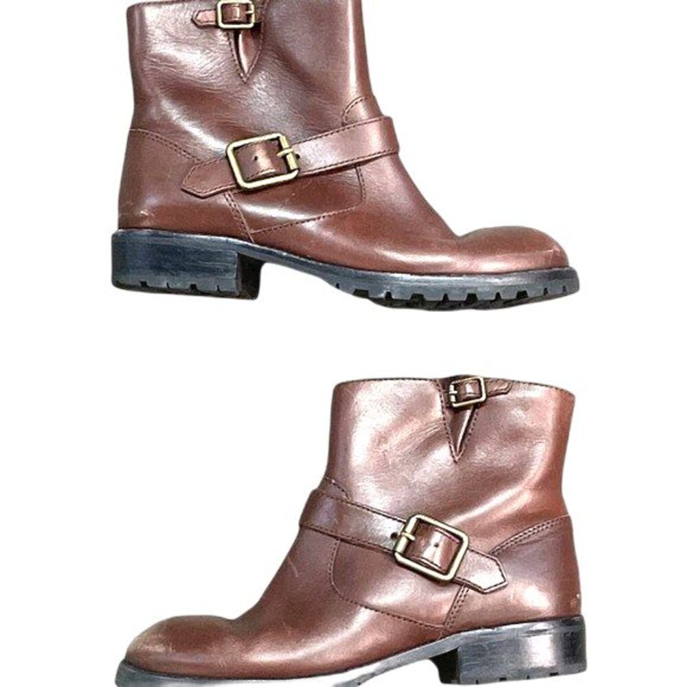 Marc by Marc Jacobs Womens Size 6.5 37 Leather Boots Booties Ankle Shoes Brown